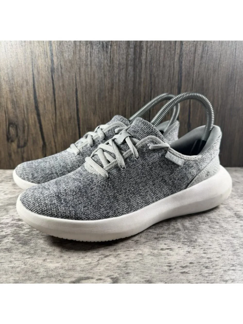 Kizik Madrid Eco Knit Women Size 6 Grey Hands Free Shoes Comfort Running Sneaker